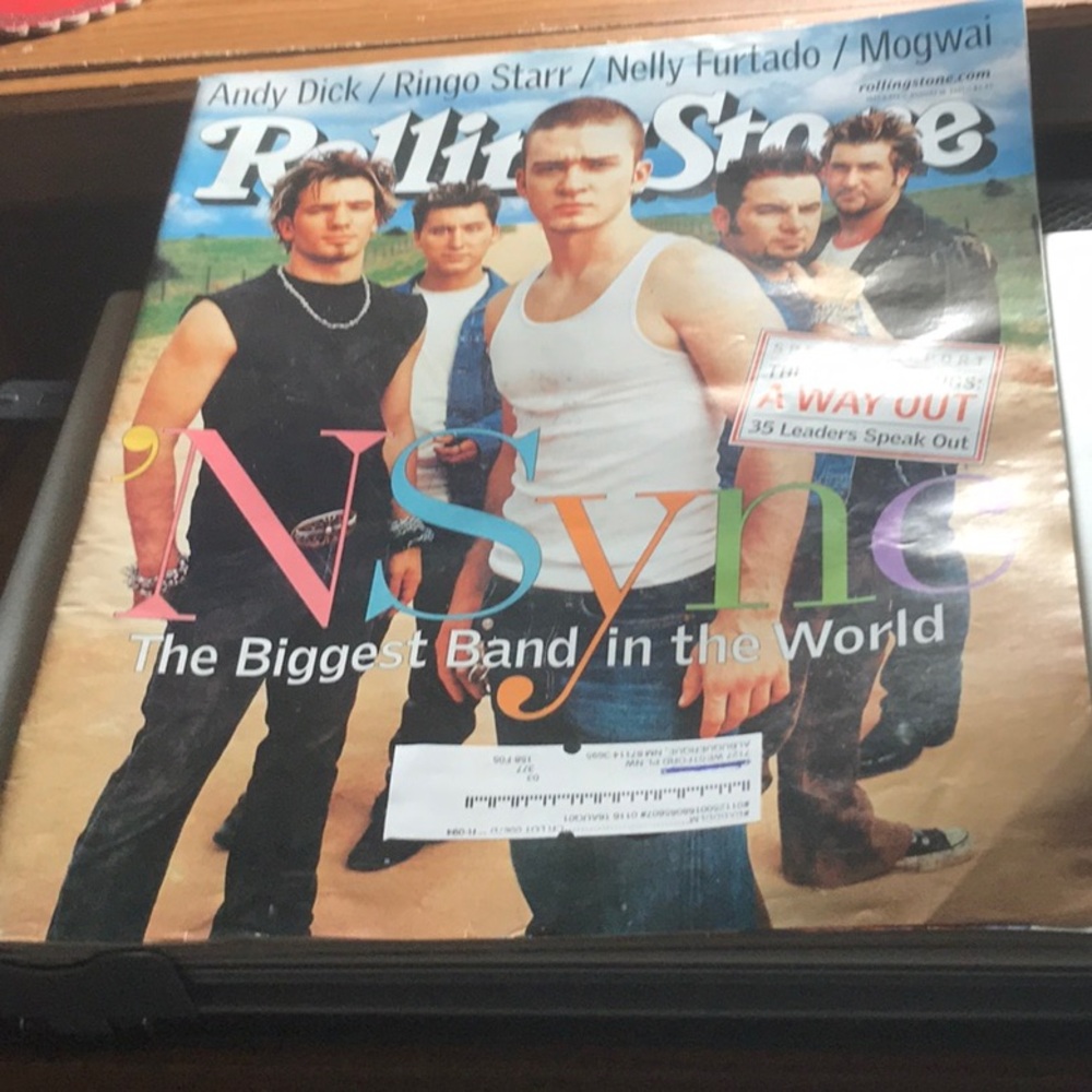 Rolling Stone Magazine Featuring 'N Sync August 2001